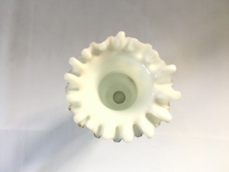 Vase Opalinglass med fuglemotiv